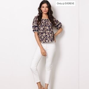 Roan + Ryan Soren Square Neck Floral Top Size Medium